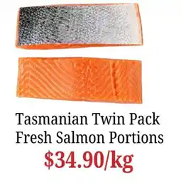 Farmer Jack's Tasmanian Twin Pack Fresh Salmon Portions offer
