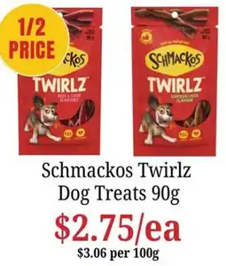 Farmer Jack's Schmackos Twirlz Dog Treats offer