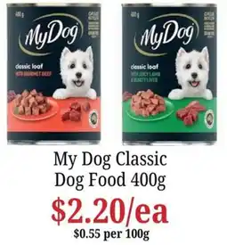 Farmer Jack's My Dog Classic Dog Food offer