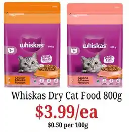 Farmer Jack's Whiskas Dry Cat Food offer