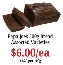 Farmer Jack's Papa Joes 500g Bread Assorted Varieties offer