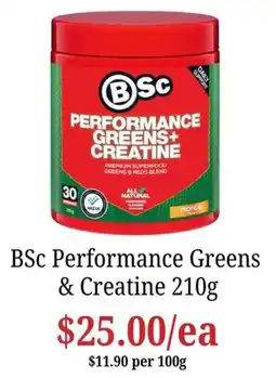 Farmer Jack's BSc Performance Greens & Creatine offer
