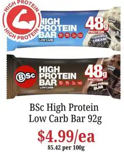 Farmer Jack's BSc High Protein Low Carb Bar offer