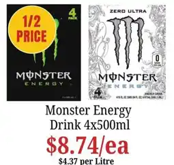 Farmer Jack's Monster Energy Drink offer