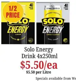 Farmer Jack's Solo Energy Drink offer