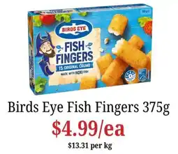 Farmer Jack's Birds Eye Fish Fingers offer