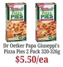 Farmer Jack's Dr Oetker Papa Giuseppi's Pizza Pies offer