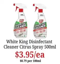 Farmer Jack's White King Disinfectant Cleaner Citrus Spray offer