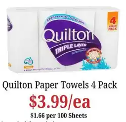 Farmer Jack's Quilton Paper Towels offer