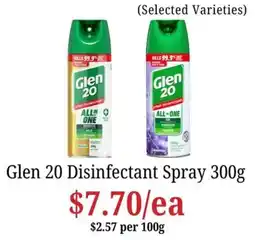 Farmer Jack's Glen 20 Disinfectant Spray offer