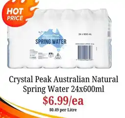 Farmer Jack's Crystal Peak Australian Natural Spring Water offer
