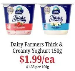Farmer Jack's Dairy Farmers Thick & Creamy Yoghurt offer