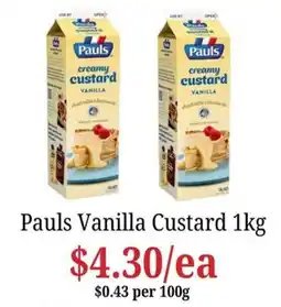 Farmer Jack's Pauls Vanilla Custard offer