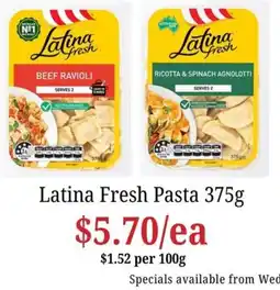 Farmer Jack's Latina Fresh Pasta offer