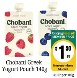 Farmer Jack's Chobani Greek Yogurt Pouch offer
