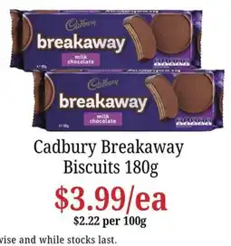 Farmer Jack's Cadbury Breakaway Biscuits offer