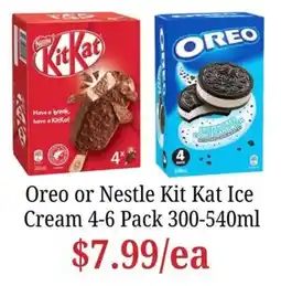 Farmer Jack's Oreo or Nestle Kit Kat Ice Cream offer