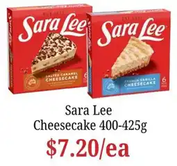 Farmer Jack's Sara Lee Cheesecake offer