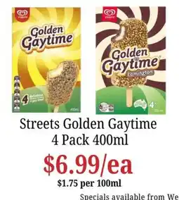 Farmer Jack's Streets Golden Gaytime offer