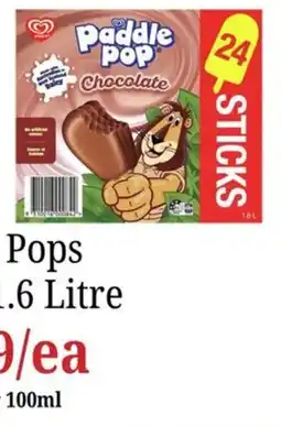 Farmer Jack's Paddle Pop Chocolate offer