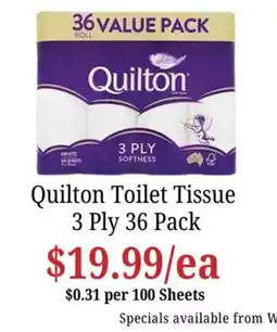 Farmer Jack's Quilton Toilet Tissue offer