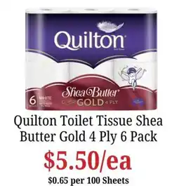 Farmer Jack's Quilton Toilet Tissue Shea Butter Gold offer