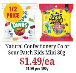 Farmer Jack's Natural Confectionery Co or Sour Patch Kids Mini offer