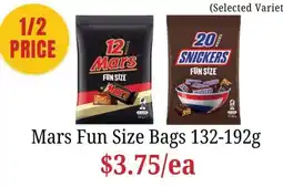 Farmer Jack's Mars Fun Size Bags offer