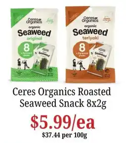 Farmer Jack's Ceres Organics Roasted Seaweed Snack offer