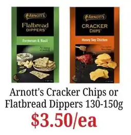 Farmer Jack's Arnott's Cracker Chips or Flatbread Dippers offer