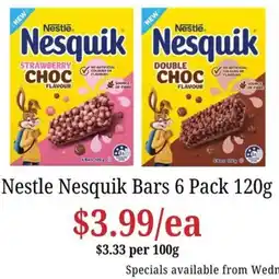 Farmer Jack's Nestle Nesquik Bars offer