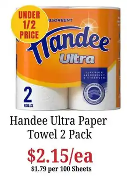 Farmer Jack's Handee Ultra Paper Towel offer
