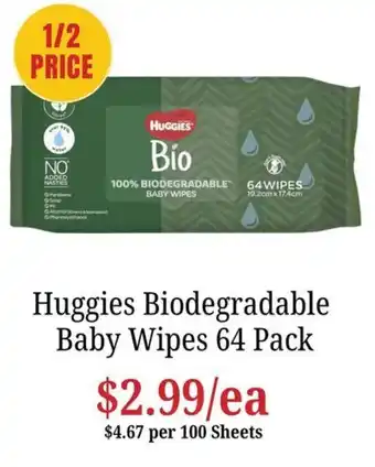 Huggies Biodegradable Baby Wipes