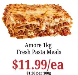 Farmer Jack's Amore 1kg Fresh Pasta Meals offer