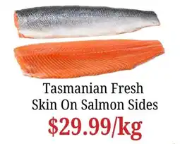 Farmer Jack's Tasmanian Fresh Skin On Salmon Sides offer