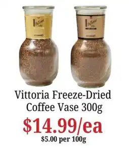 Farmer Jack's Vittoria Freeze-Dried Coffee Vase offer