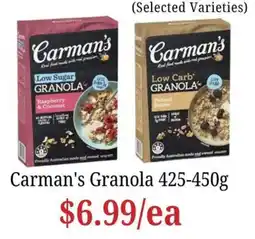 Farmer Jack's Carman's Granola offer