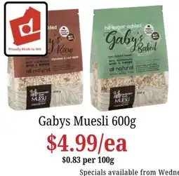 Farmer Jack's Gabys Muesli offer