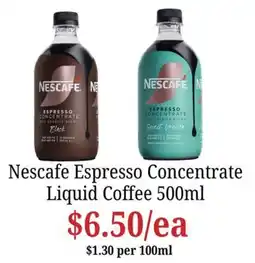 Farmer Jack's Nescafe Espresso Concentrate Liquid Coffee offer