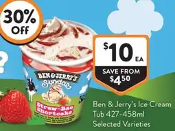 Foodworks Ben & Jerry's Ice Cream offer