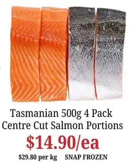 Farmer Jack's Tasmanian Centre Cut Salmon Portions offer