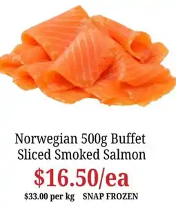 Farmer Jack's Norwegian Sliced Smoked Salmon offer