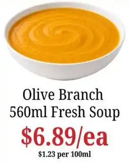 Farmer Jack's Olive Branch Fresh Soup offer