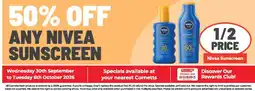 CORNETTS Nivea Sunscreen offer