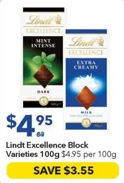 Ritchies Lindt Excellence Block Varieties offer
