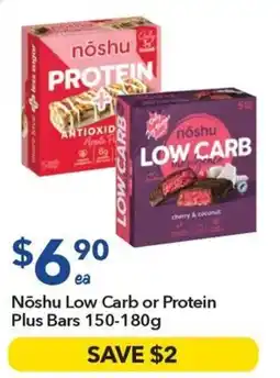 Ritchies Nōshu Low Carb or Protein Plus Bars offer