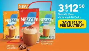 Nescafe Menu Varieties