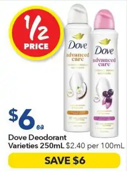 Ritchies Dove Deodorant Varieties offer