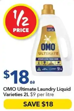 Ritchies OMO Ultimate Laundry Liquid Varieties offer