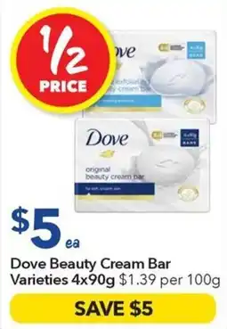 Ritchies Dove Beauty Cream Bar Varieties offer